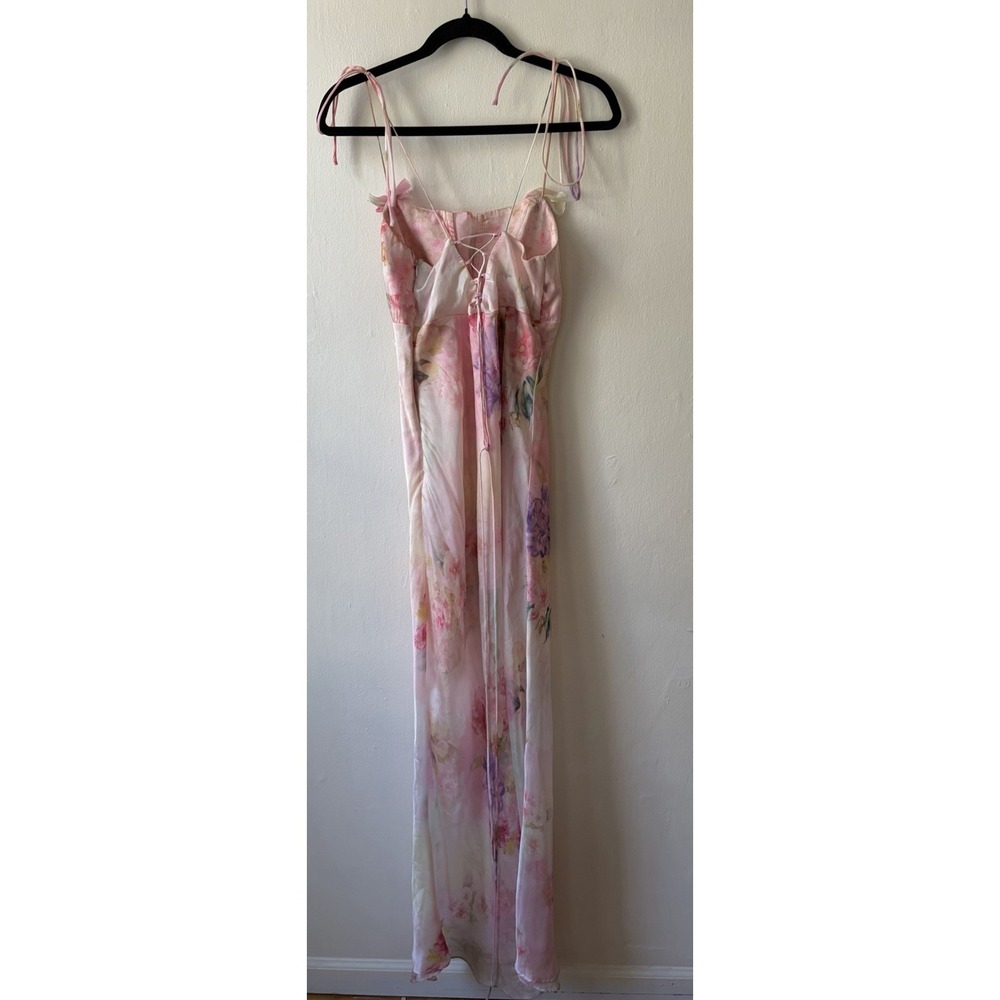 For Love and Lemons Lisa Maxi Dress Floral Print Pink Size Medium M $289 - Picture 8 of 9
